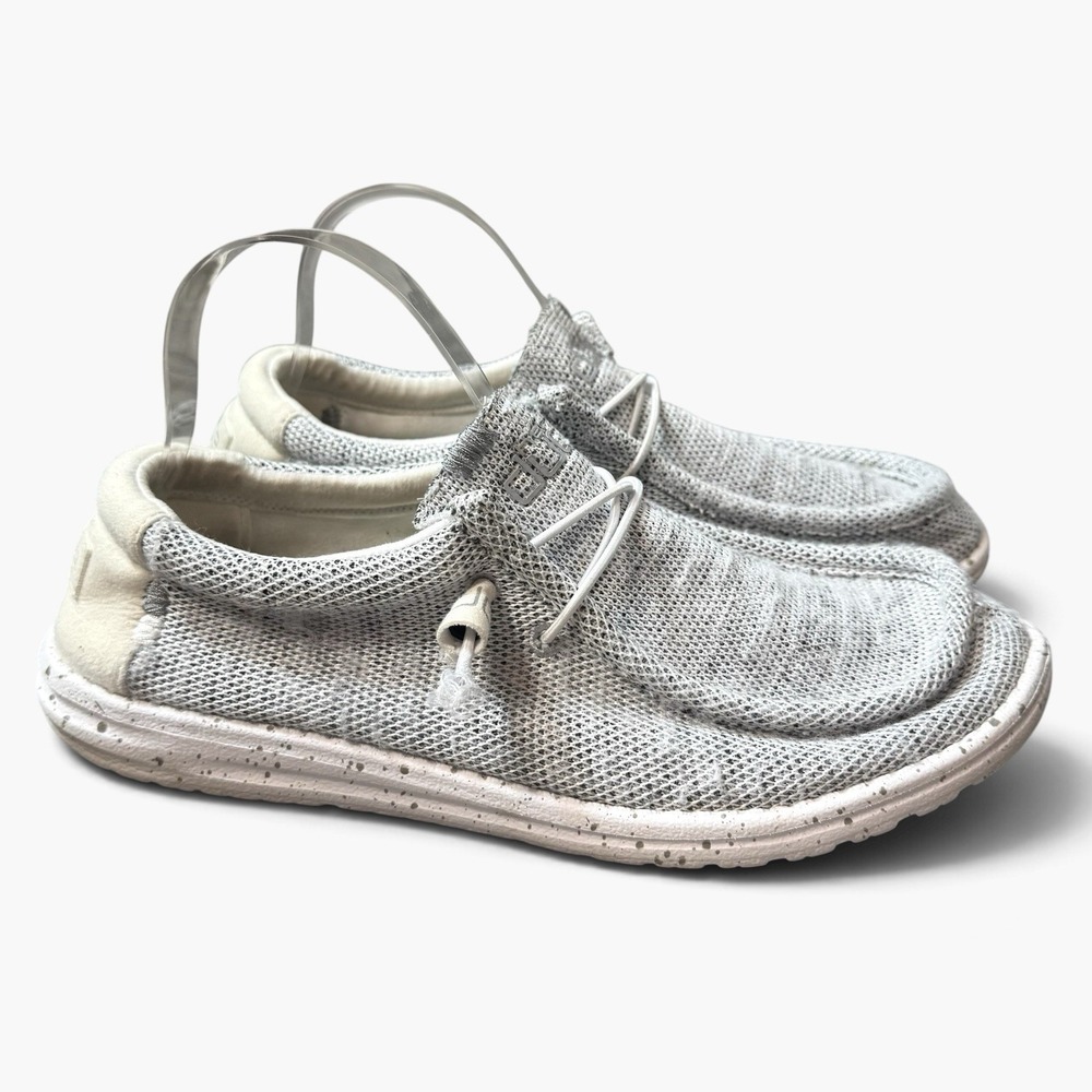Hey Dude Wally Sox Casual Loafer Slip On Shoes Mens Size 10 Stone White
